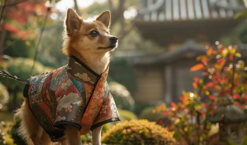 Un manteau pour chien inspiré des samouraïs : l'élégance japonaise pour nos compagnons à quatre pattes