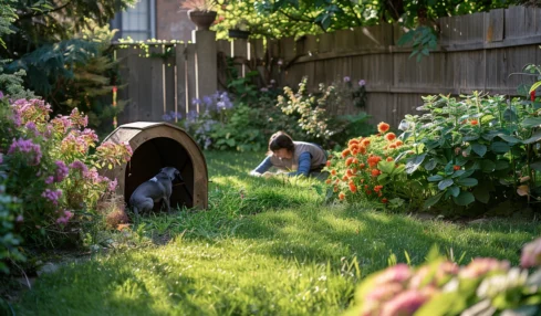 Conseils pour bien positionner la niche de votre chien dans le jardin : emplacement, sécurité et confort thermique